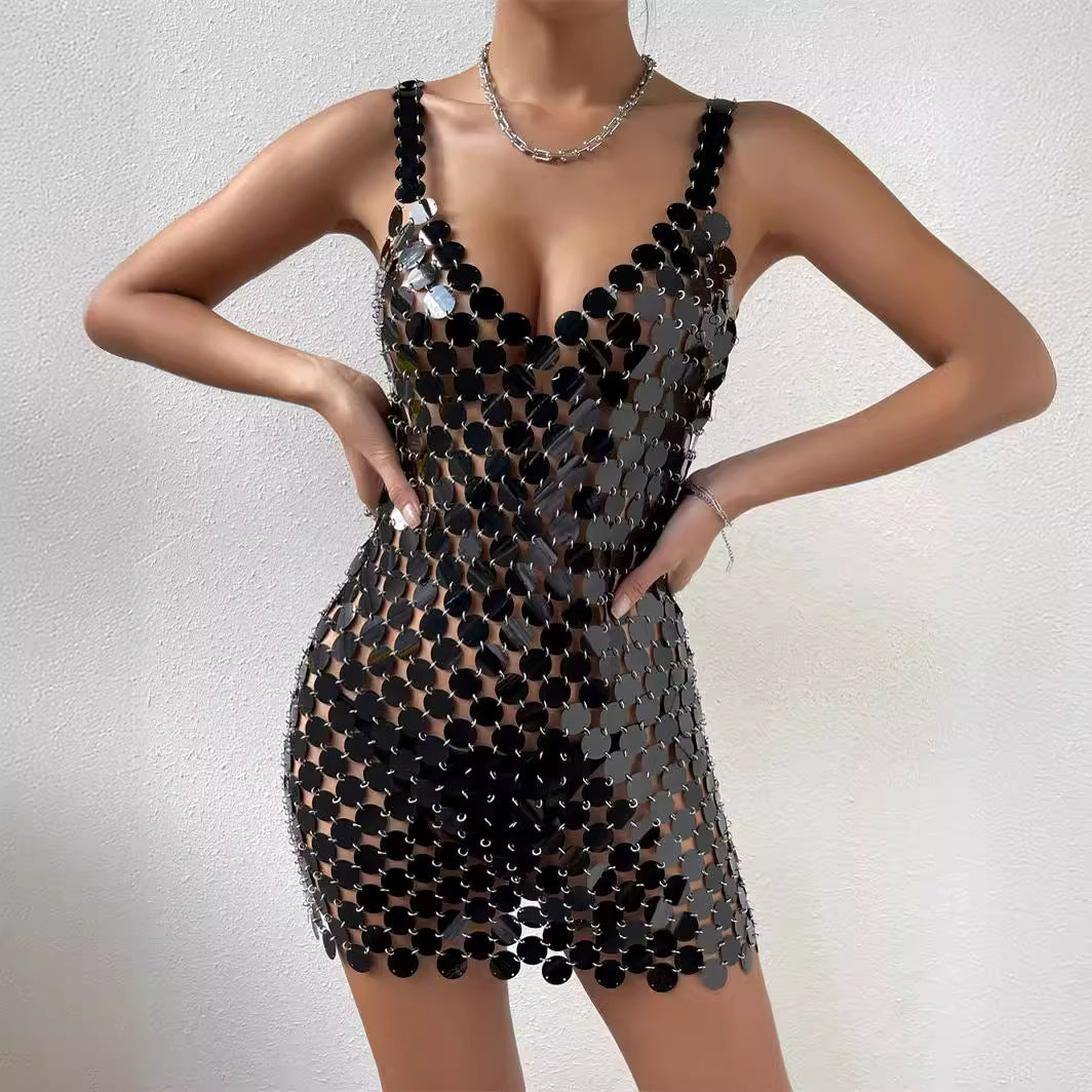 Summer Sexy Sequin Sequin Sling Dress
